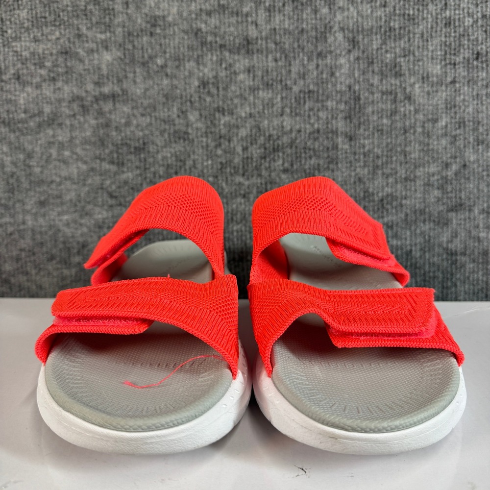 Easy Spirit Womens 7M Orange Knit Double Strap Slide Sandals Sporty Comfort - Picture 3 of 12